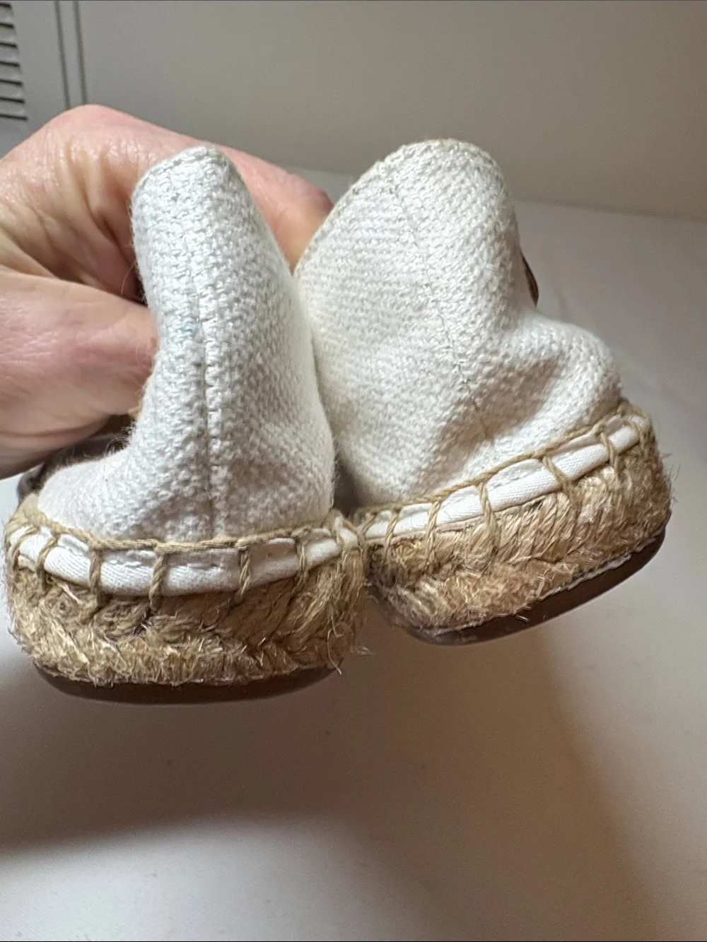 Sperry White Textile Espadrille Flats Size 7 1/2